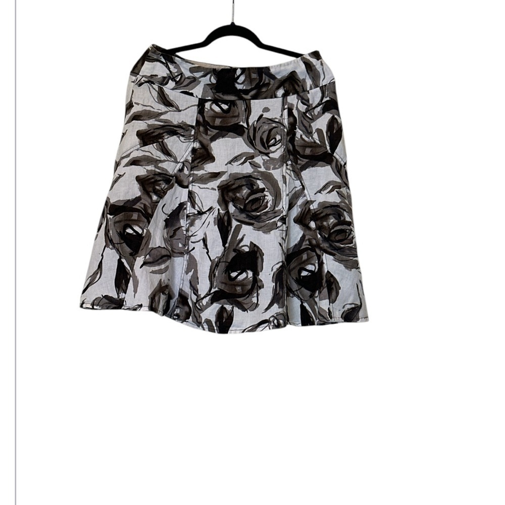 Grace Linen Floral Knee Length Skirt Size 10